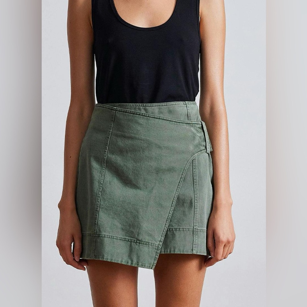 Apiece Apart Lahiri Mini Skirt, Thyme